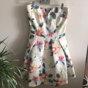 Pleated Summer Strapless Dress